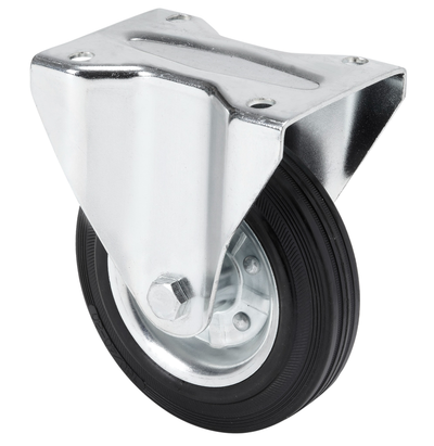 Rubber bokwiel  - 125mm - 120kg Rollen