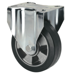 Elastiek rubber aluminium bokwiel - 200mm - 400kg Kogellager