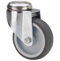 TPR rubber zwenkwiel met centraal gat - 100mm - 100kg