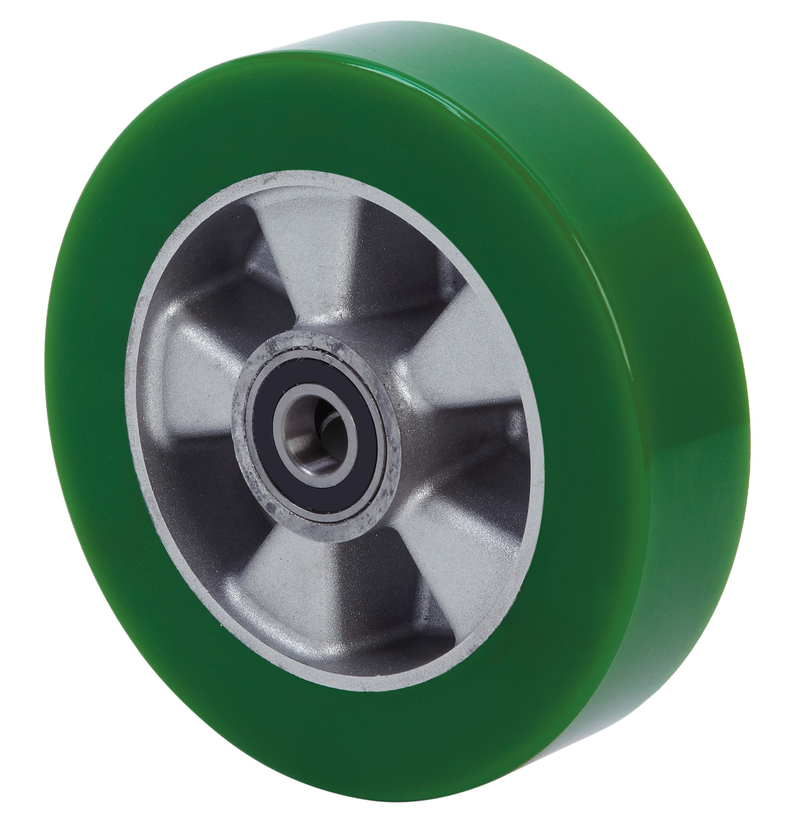 Premium  PU Aluminium Wiel 200 mm - Asgatdiameter 20mm - Draagvermogen 700kg - Kogellager