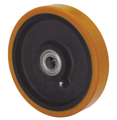 PU Wiel 150 mm - Asgatdiameter 20mm - Draagvermogen 800kg - Kogellager