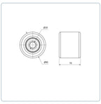 PU palletrol 85x70 - Asgatdiameter 20mm - Draagvermogen 700kg