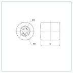 Nylon palletrol 82x90 - Asgatdiameter 20mm - Draagvermogen 900kg