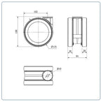 PU voor ziekenhuis Dubbel zwenkwiel met centraal gat - 125mm - 125kg Kogellager
