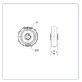 PU Wiel 100 mm - Asgatdiameter 12mm - Draagvermogen 150kg