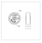 Nylon Wiel 100 mm - Asgatdiameter 12mm - Draagvermogen 220kg - Roller