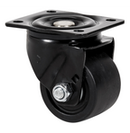 Zwart Nylon zwenkwiel met topplaat  - 65mm - 500kg Kogellager