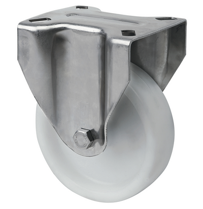 Nylon RVS bokwiel - 100mm - 200kg