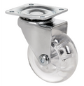 Transparant Meubel zwenkwiel met topplaat  - 75mm - 60kg